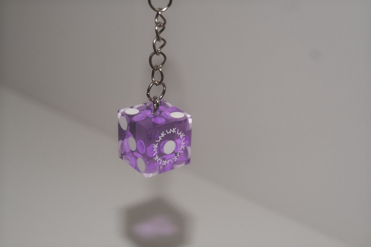 KEYCHAIN DICE SILBER