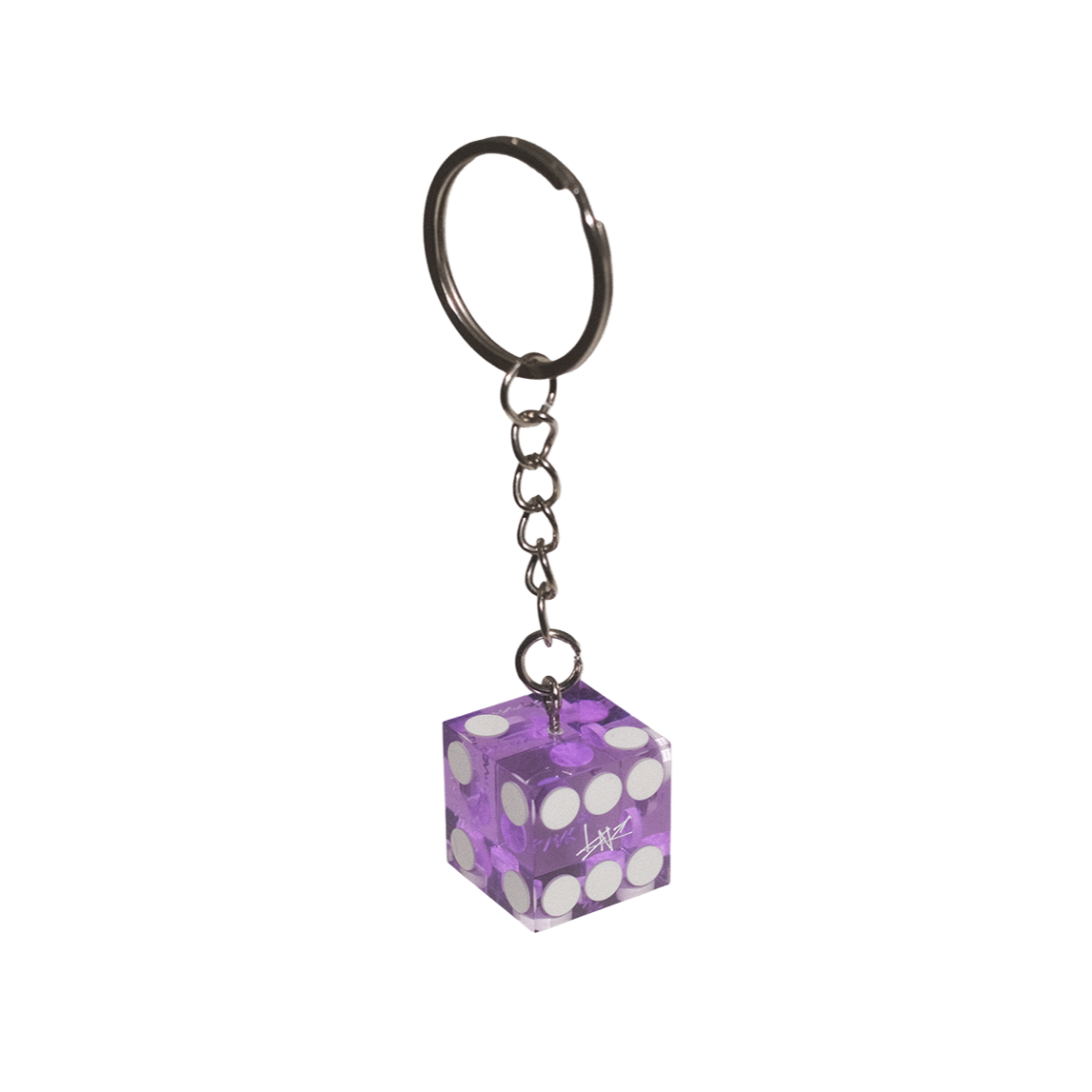 KEYCHAIN DICE SILBER